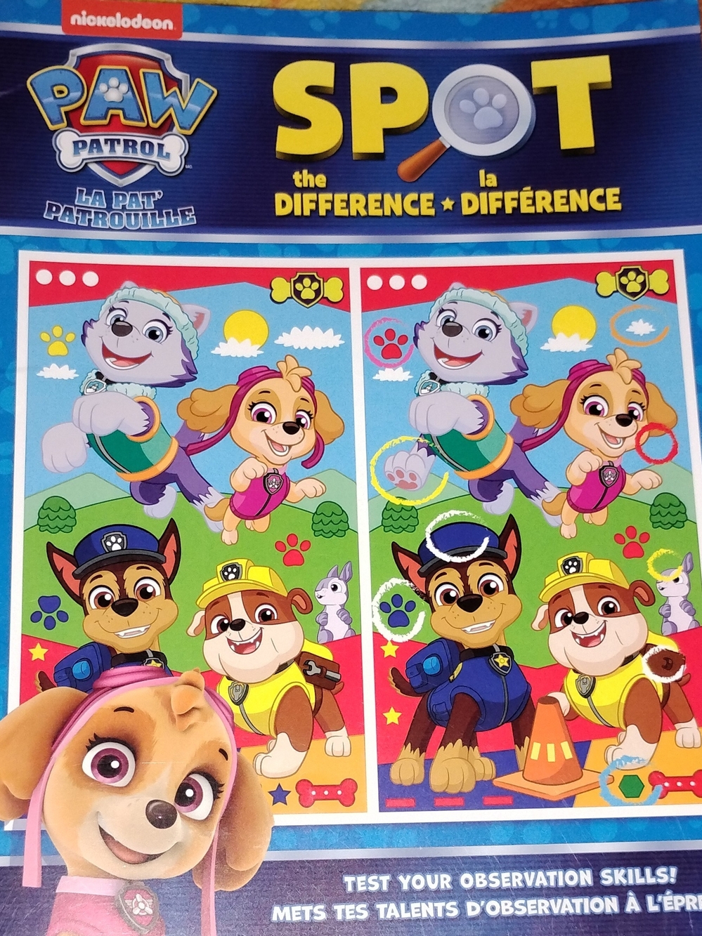 PAW Patrol Spot the Difference Activity Book- Blue